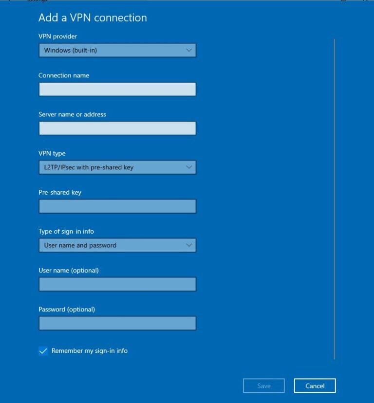 vpn settings